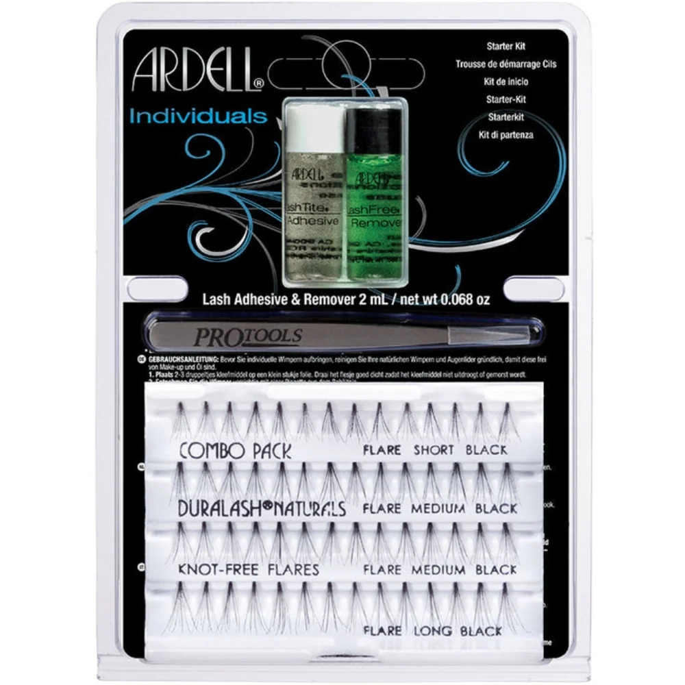 Ardell Individuals Starter Kit lashes set w/ adhesive,  remover, and tweezers